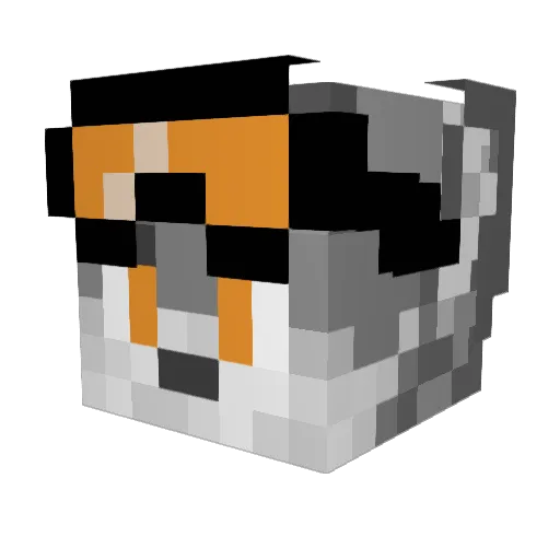 BubiArtz Minecraft avatar head, 3D render