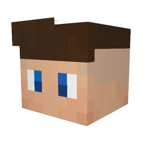 BubiPlays Minecraft avatar head, 3D render