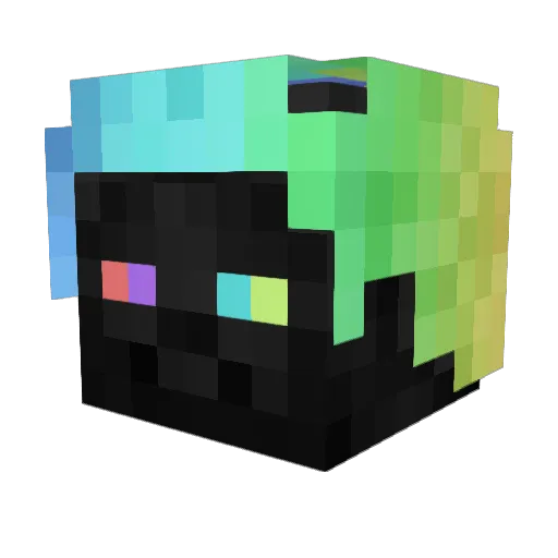 Bubleack Minecraft avatar head, 3D render
