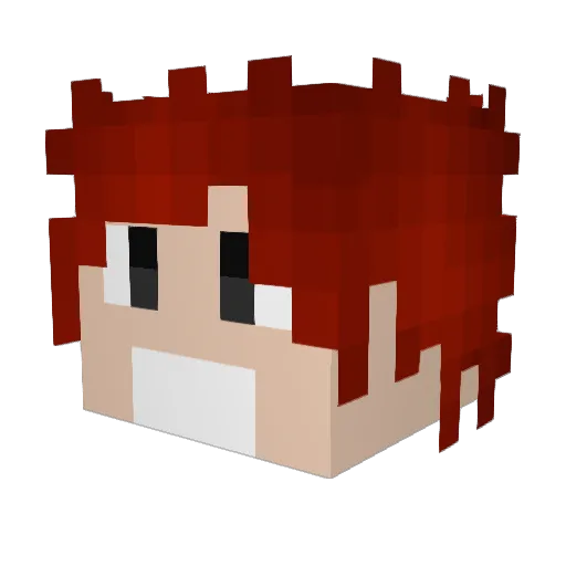 Bubles1337 Minecraft avatar head, 3D render
