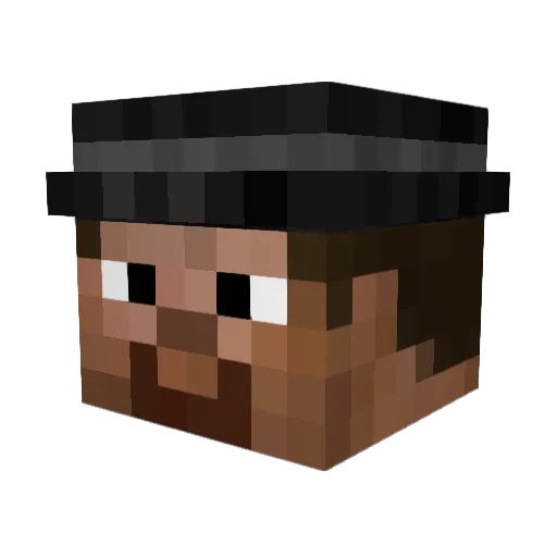 Bublifuk_ Minecraft avatar head, 3D render