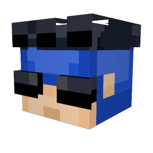 BubsDixon Minecraft avatar head, 3D render