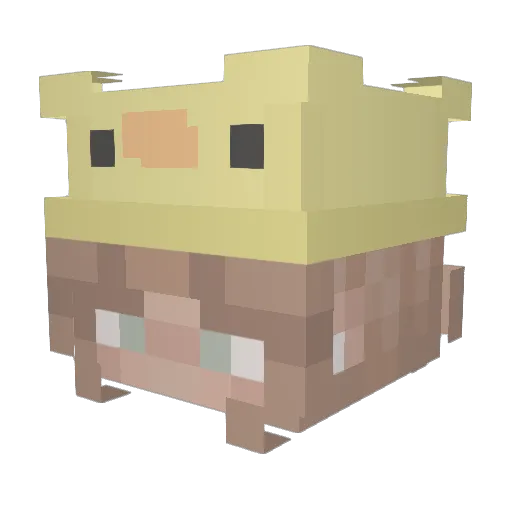 Bubu_Monx Minecraft avatar head, 3D render
