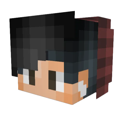 BubzyWubzy Minecraft avatar head, 3D render