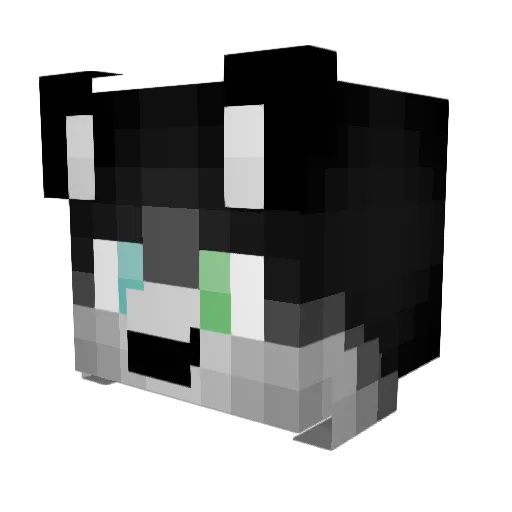 Bucah Minecraft avatar head, 3D render