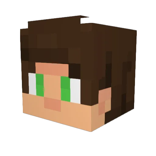 Bucciaratl Minecraft avatar head, 3D render