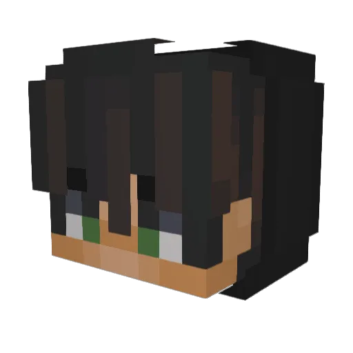 Buciaak Minecraft avatar head, 3D render