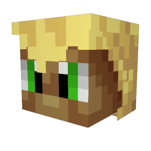 Buck525 Minecraft avatar head, 3D render