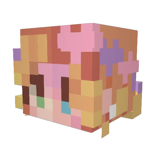 BuckBurg Minecraft avatar head, 3D render