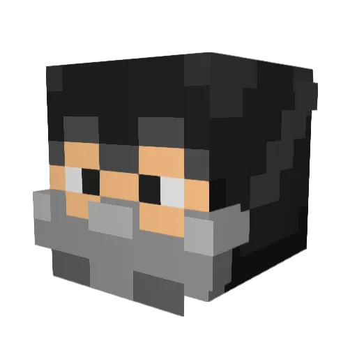 BuckShank13 Minecraft avatar head, 3D render