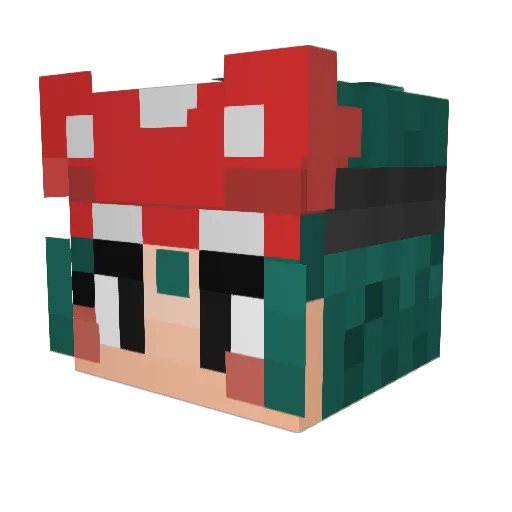 BuckStinks Minecraft avatar head, 3D render