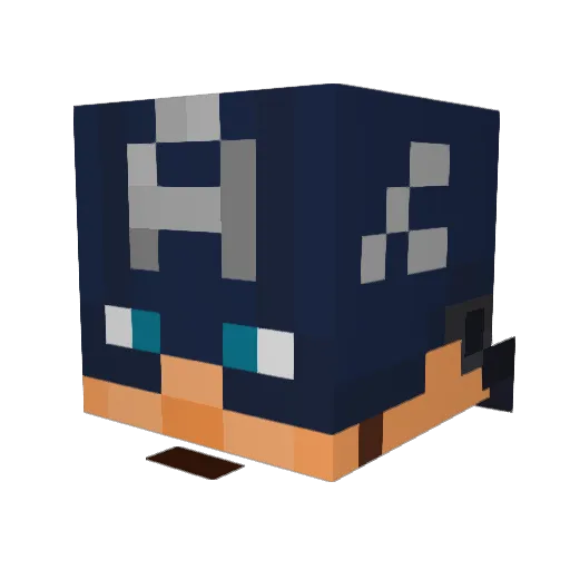 BuckTehLeg3nd Minecraft avatar head, 3D render