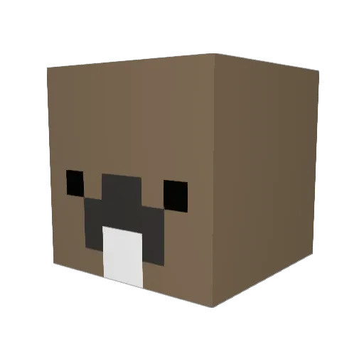 BuckToofSwob Minecraft avatar head, 3D render