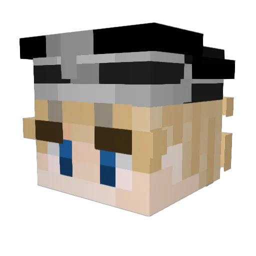 Buckaroobryan Minecraft avatar head, 3D render