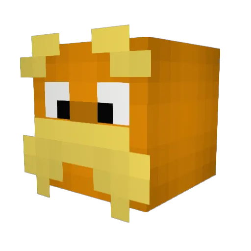 Buckclux Minecraft avatar head, 3D render