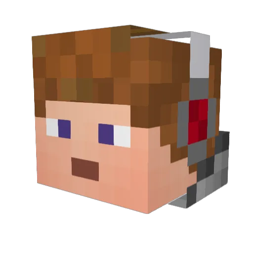 BuckeT_Baker Minecraft avatar head, 3D render