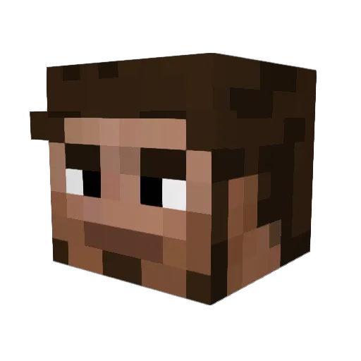 Bucket369 Minecraft avatar head, 3D render