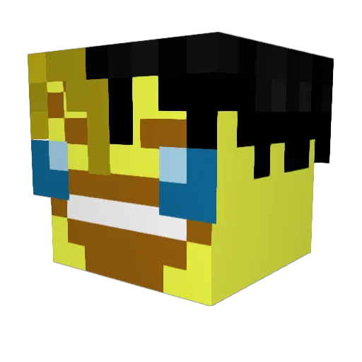 Bucket5542 Minecraft avatar head, 3D render