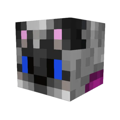 Bucket9737 Minecraft avatar head, 3D render