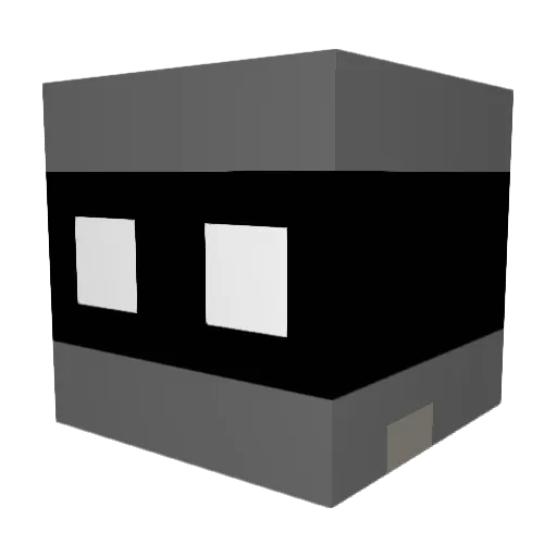 BucketBox Minecraft avatar head, 3D render