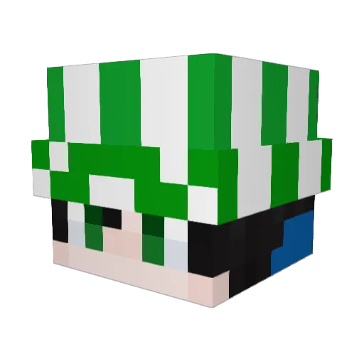 BucketHatBryce Minecraft avatar head, 3D render