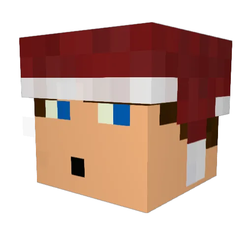 BucketHeadJr Minecraft avatar head, 3D render