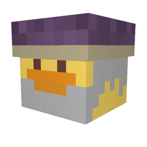 BucketKnight57 Minecraft avatar head, 3D render
