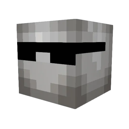BucketMan7 Minecraft avatar head, 3D render