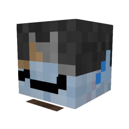 BucketMemes Minecraft avatar head, 3D render