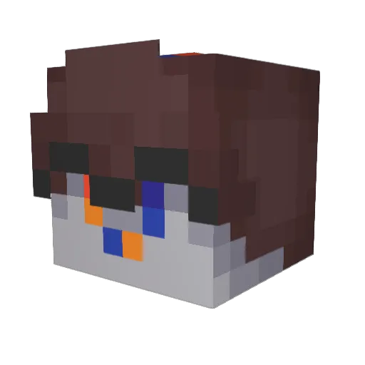Bucket_Beeperz Minecraft avatar head, 3D render