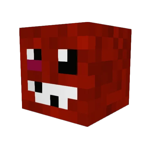 Buckfast Minecraft avatar head, 3D render
