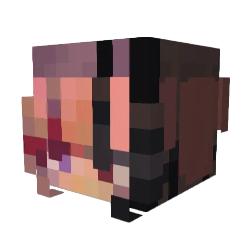 BuckleUPI Minecraft avatar head, 3D render