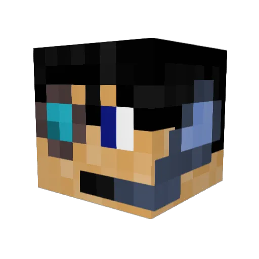 BucklerAce Minecraft avatar head, 3D render