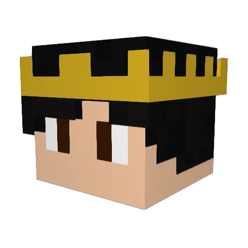 Buckltom Minecraft avatar head, 3D render
