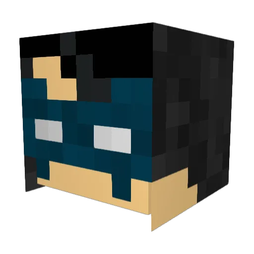 Bucko3 Minecraft avatar head, 3D render