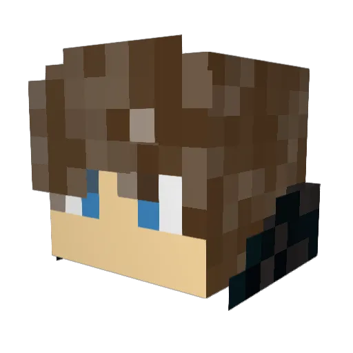 Bucksh0t_ Minecraft avatar head, 3D render