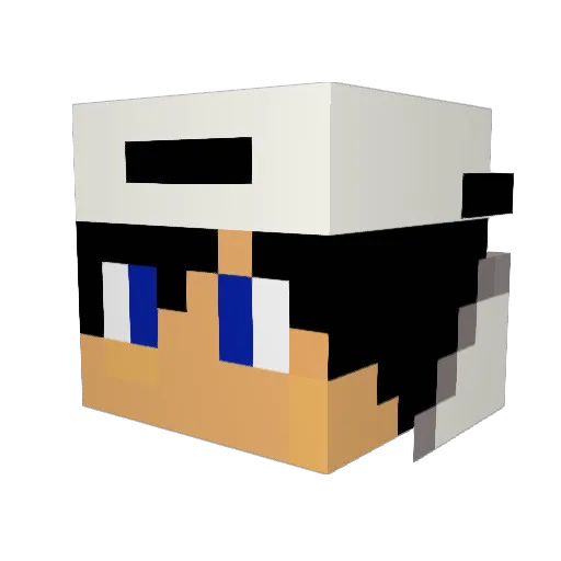 Buckshot2001 Minecraft avatar head, 3D render
