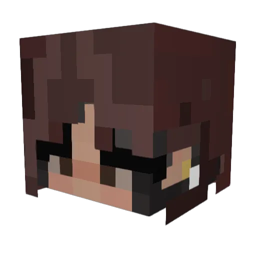 BucksofStar Minecraft avatar head, 3D render