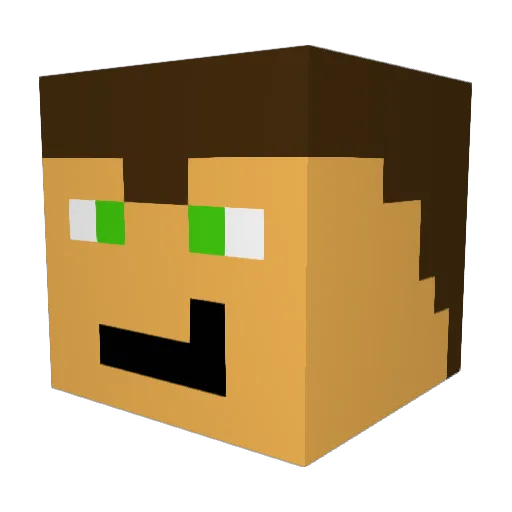 Buckster3555 Minecraft avatar head, 3D render