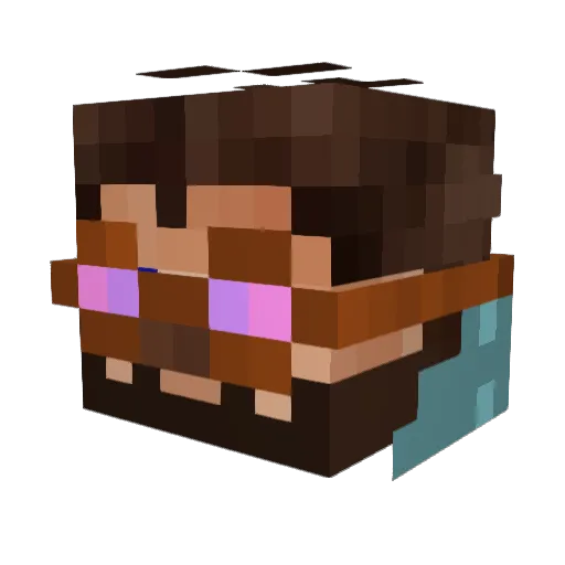 Bucktatious Minecraft avatar head, 3D render