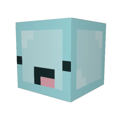 Buckwulf Minecraft avatar head, 3D render