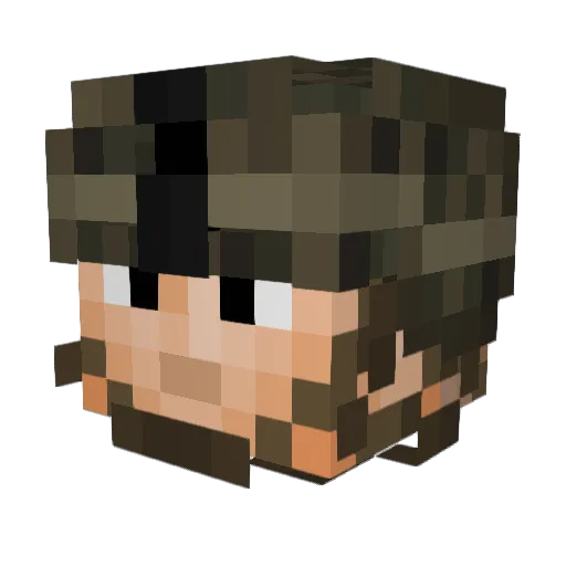 BuckyG11 Minecraft avatar head, 3D render
