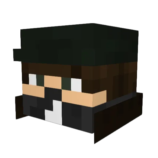 Bud0 Minecraft avatar head, 3D render