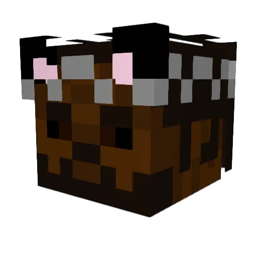 BudBearMoe Minecraft avatar head, 3D render