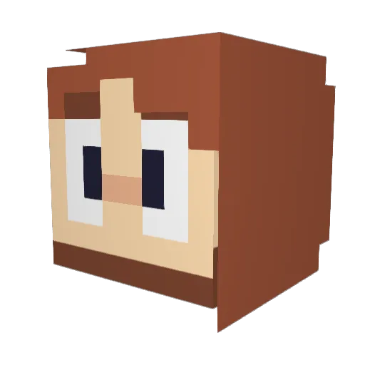 BudThePal Minecraft avatar head, 3D render