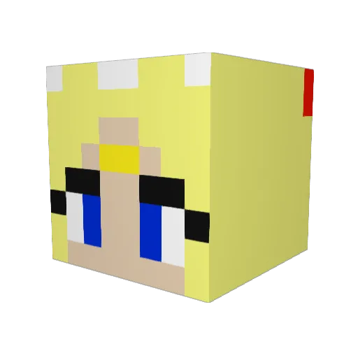 Bud_Weezer Minecraft avatar head, 3D render