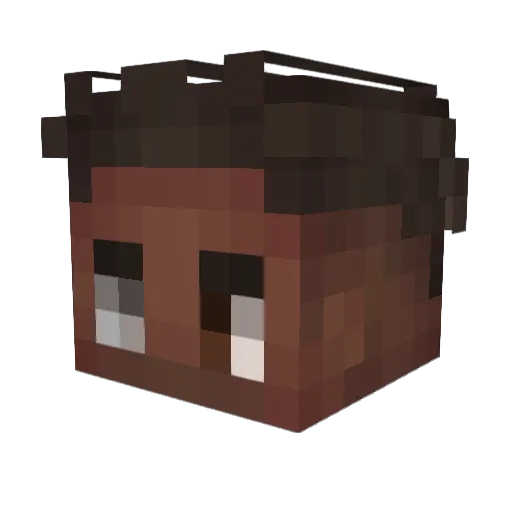 BudaCayo Minecraft avatar head, 3D render