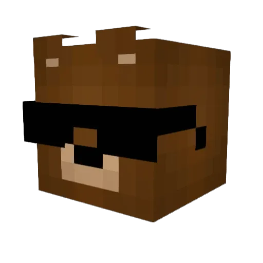 Budala Minecraft avatar head, 3D render