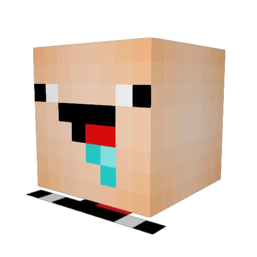 BuddaJackson Minecraft avatar head, 3D render