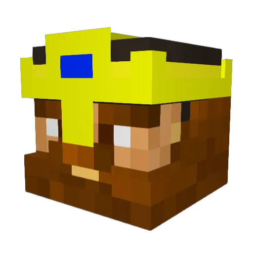 Buddaboyburt Minecraft avatar head, 3D render